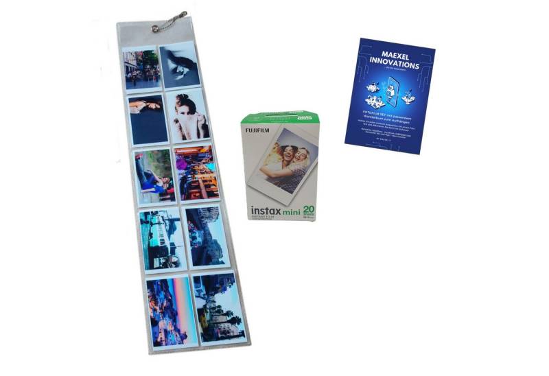 MAEXEL Sofortbildfilm »FUJIFILM 1x Fuji Instax Mini Film Doppelpack mit Wandalbum«, (1-St) von MAEXEL