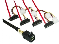 MAG SAS-43FNL-PW-75, 0,75 m, SFF-8643, SFF-8482, Männlich/Weiblich, Schwarz, Rot, Weiß von MAG