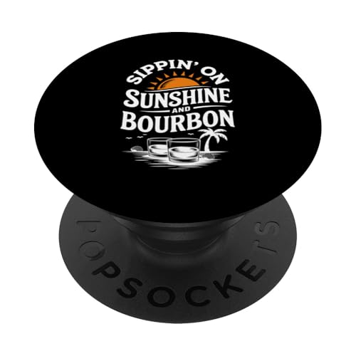 Sippin' on Sunshine And Bourbon Lovers Retro Sunset Summer PopSockets Klebender PopGrip Sippin' on Sunshine And Bourbon Lovers Retro Sunset Summer PopSockets Klebender PopGrip von MAGDesigns Ltd. - Summertime Vacation Apparel