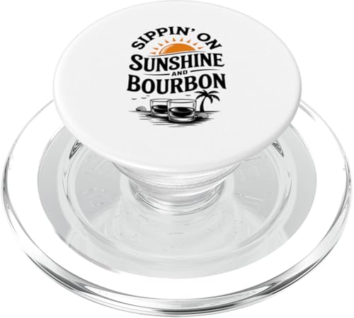 Sippin' on Sunshine And Bourbon Lovers Retro Sunset Summer PopSockets PopGrip für MagSafe von MAGDesigns Ltd. - Summertime Vacation Apparel