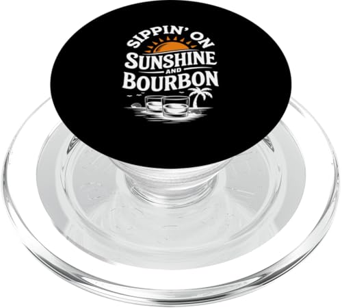 Sippin' on Sunshine And Bourbon Lovers Retro Sunset Summer PopSockets PopGrip für MagSafe von MAGDesigns Ltd. - Summertime Vacation Apparel