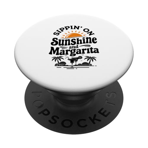 Sippin' on Sunshine And Margarita Lovers Retro Sunset Summer PopSockets Klebender PopGrip Sippin' on Sunshine And Margarita Lovers Retro Sunset Summer PopSockets Klebender PopGrip von MAGDesigns Ltd. - Summertime Vacation Apparel