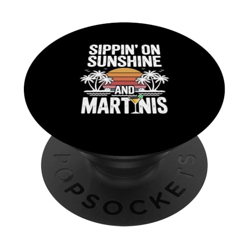 Sippin' on Sunshine And Martinis Lovers Retro Sunset Summer PopSockets Klebender PopGrip Sippin' on Sunshine And Martinis Lovers Retro Sunset Summer PopSockets Klebender PopGrip von MAGDesigns Ltd. - Summertime Vacation Apparel