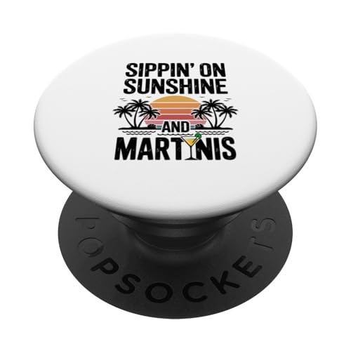 Sippin' on Sunshine And Martinis Lovers Retro Sunset Summer PopSockets Klebender PopGrip Sippin' on Sunshine And Martinis Lovers Retro Sunset Summer PopSockets Klebender PopGrip von MAGDesigns Ltd. - Summertime Vacation Apparel