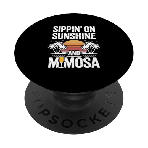 Sippin' on Sunshine And Mimosa Lovers Retro Sunset Summer PopSockets Klebender PopGrip Sippin' on Sunshine And Mimosa Lovers Retro Sunset Summer PopSockets Klebender PopGrip von MAGDesigns Ltd. - Summertime Vacation Apparel