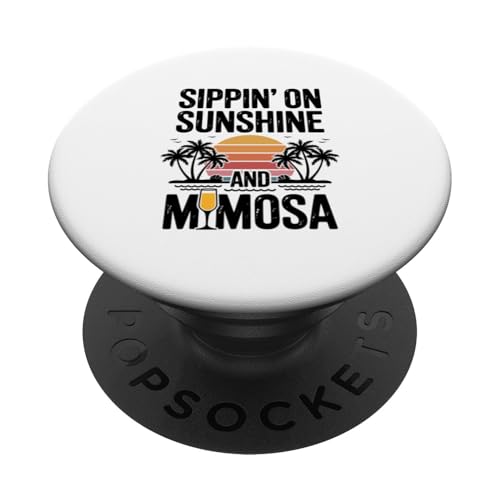 Sippin' on Sunshine And Mimosa Lovers Retro Sunset Summer PopSockets Klebender PopGrip Sippin' on Sunshine And Mimosa Lovers Retro Sunset Summer PopSockets Klebender PopGrip von MAGDesigns Ltd. - Summertime Vacation Apparel