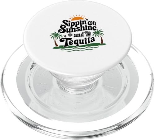 Sippin' on Sunshine And Tequila Drinking Retro Sunset Summer PopSockets PopGrip für MagSafe Sippin' on Sunshine And Tequila Drinking Retro Sunset Summer PopSockets PopGrip für MagSafe von MAGDesigns Ltd. - Summertime Vacation Apparel