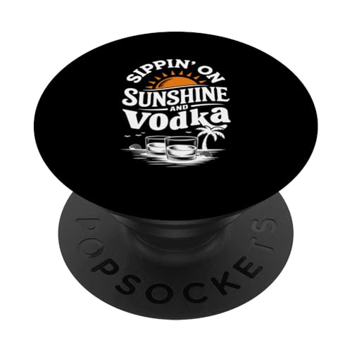 Sippin' on Sunshine And Vodka Lovers Retro Sunset Summer PopSockets Klebender PopGrip Sippin' on Sunshine And Vodka Lovers Retro Sunset Summer PopSockets Klebender PopGrip von MAGDesigns Ltd. - Summertime Vacation Apparel