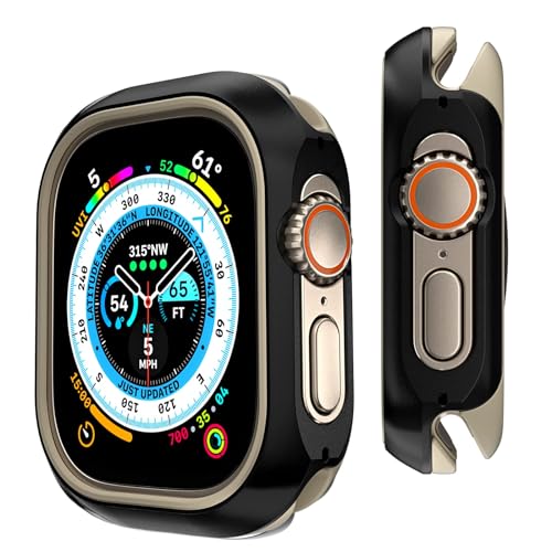 MAGEASY Aluminium-Schutzhülle für Apple Watch Ultra 2, Apple Watch Ultra 49 mm, Hartschale mit stoßdämpfendem Innenstoßfänger, Odyssey – gemischtes Schwarz von MAGEASY