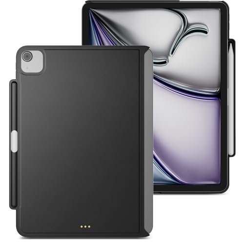 MAGEASY CoverBuddy Schutzhülle für iPad Air 2024 (11 Zoll), kompatibel mit Magic Keyboard für iPad Air (M2), verbesserte Dicke und Wärmeableitung, Schwarz (Leder) von MAGEASY