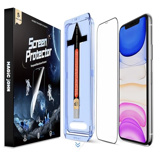 MAGIC JOHN 2 Stück für iPhone 11/iPhone XR Panzerglas (6,1 Zoll), Auto-Dust-Eliminierung, 9H Härte Folie, Ultra-Klar Displayschutzfolie, Bläschenfrei von MAGIC JOHN