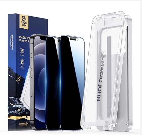 MAGIC JOHN 2 Stück iPhone 12/12pro Displayschutzfolie Mit stoßfestem Gehärtetem Glas, 25° Anti-Spy Screen, Automatische Staubentfernung, Bubble Free & Easy Installation MAGIC JOHN 2 Stück iPhone 12/12pro Displayschutzfolie Mit stoßfestem Gehärtetem Glas, 25° Anti-Spy Screen, Automatische Staubentfernung, Bubble Free & Easy Installation von MAGIC JOHN