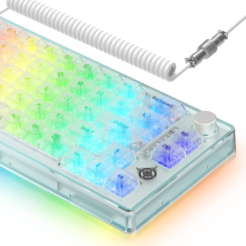 MAGIC-REFINER MK31 Mechanische Gaming-Tastatur, 60% Prozent Tastatur, Coiled Kabel USB C Apex Pro Mini Tastatur RGB, 66 Tasten Hot-Swap Linearer Schalter Transparente Tastenkappen für PC/Mac, Weiß MAGIC-REFINER MK31 Mechanische Gaming-Tastatur, 60% Prozent Tastatur, Coiled Kabel USB C Apex Pro Mini Tastatur RGB, 66 Tasten Hot-Swap Linearer Schalter Transparente Tastenkappen für PC/Mac, Weiß von MAGIC-REFINER