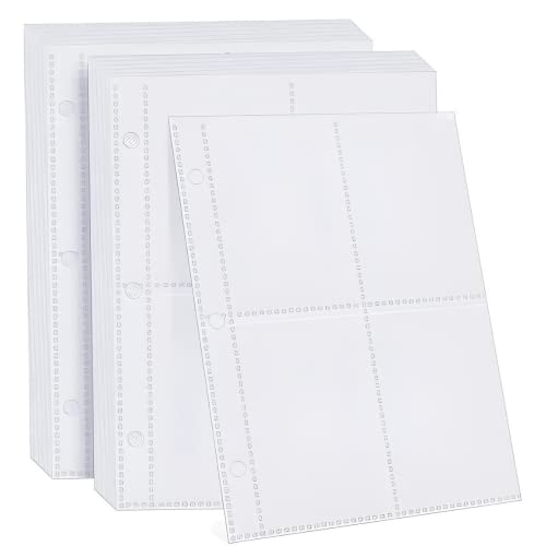 400 Pockets Sammelkarten 50 Seiten Pro 4-Pocket Leere Sammelmappe, Heftmappe Sammelkarten Pocket Pages A5-Klarsichtkartentasche, Wasserdichter Sammelalbum für Karten Display von MAGIC SELECT