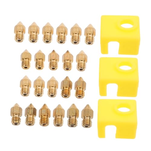 MAGICLULU 1 Satz 3D -Druckdüsen -Kit Hotend-Silikonhüllen Hotend-Socken Silikondüsenteile Messing Yellow MAGICLULU 1 Satz 3D -Druckdüsen -Kit Hotend-Silikonhüllen Hotend-Socken Silikondüsenteile Messing Yellow von MAGICLULU
