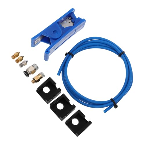MAGICLULU 1 Set 3D Druckerzubehör Rohrgehäuse Kleine Verwendung Extruderdüse 3D Druckerteile Schläuche Silikonhülse Messing von MAGICLULU