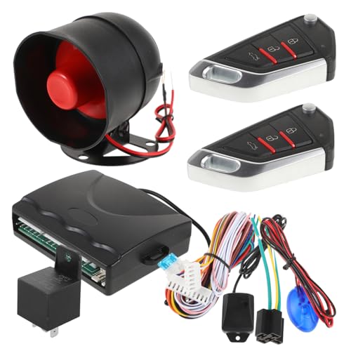 MAGICLULU 1 Set Autoalarm Alarme Schlüsselsatz Starter Zentralverriegelung Wegfahrsperre Sicherheitssystem Cars First Safety Diebstahlschutz Fernbedienung Autoalarm Für Auto Metall von MAGICLULU