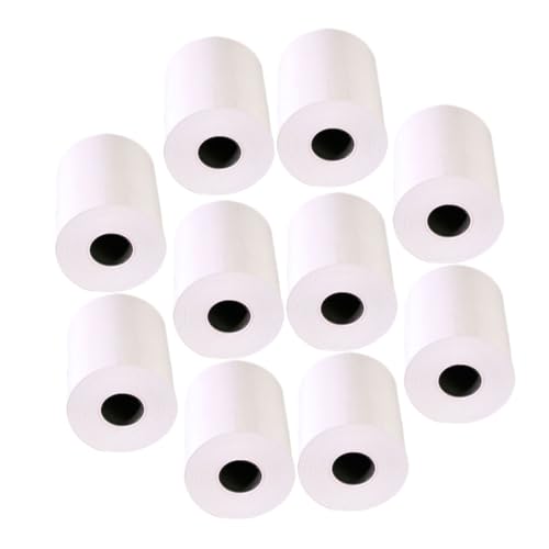 MAGICLULU 10 Rollen Kassiererdruckpapier Quittungspapier thermisch Papier für Thermodrucker Thermopapier für Kreditkarten Belegpapier für Kreditkarten Bedrucken von Thermopapier Weiß von MAGICLULU