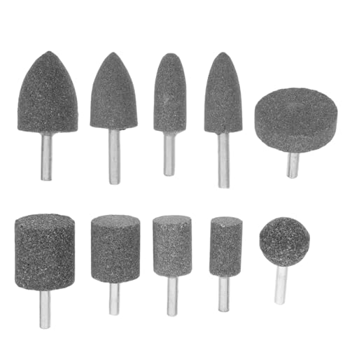 MAGICLULU 10 Stück Braune Korund-schleifköpfe, Elektrische Rotations-schleif-bits, Schleif-stein-schärfköpfe, Set Für Schleifmaschinen von MAGICLULU