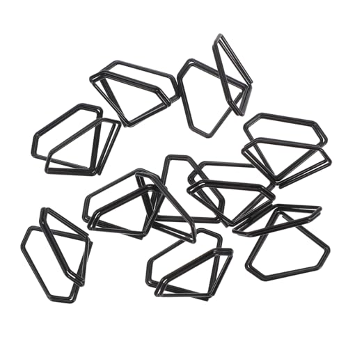 MAGICLULU 10 Stück Visitenkartenhalter aus Metall Papierclips Büroklammern klein Tischkartenhalter aus Metall Clips für Papier dreieckiger Notizclip kleine Büroklammern Memohalter Schwarz von MAGICLULU