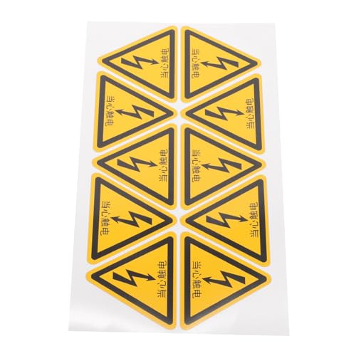 MAGICLULU 10 Stück Warnschilder Babyüberwachung Sicherheitsschilder Notfall Warnschild Schutz Klebeset Wand LED Vinyl Außenstreifen Klebriges Warnschild Vorsichtsschild von MAGICLULU