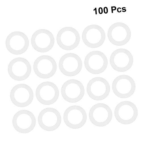 MAGICLULU 100 Stück Auslaufsicherer Ring Im Freien Etiketten Dicke Schlüssel Waschmaschinenschlauch Armaturen Wohnung Stichworte Rohr Hochdruckreiniger Schlauchstützring Weiß von MAGICLULU