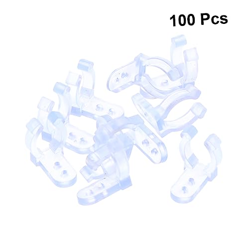 MAGICLULU 100Stücke LED Lichtschlauch Montageklammern Transparente PVC Clips für Lichterketten Langlebig Wiederverwendbar zur Befestigung von Kabeln Drähten im Innen von MAGICLULU