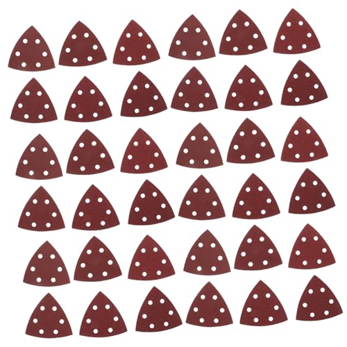 MAGICLULU 120 Stück dreieckiges Schleifpapier Schleifmaschinen für die Holzbearbeitung Holz Schleifpapier Polieren von Sandpapier Schleifpapier für Glas Aluminiumoxid Brown von MAGICLULU