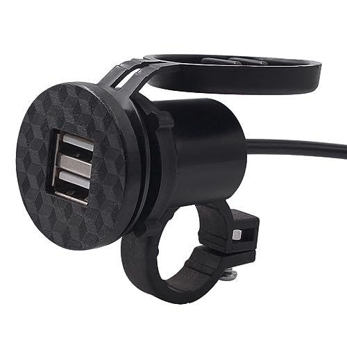 MAGICLULU 12V USB Ladegerät mit Dual USB Fest Installierbar Am Rückspiegel oder Lenker für Smartphones und GPS für ATV MAGICLULU 12V USB Ladegerät mit Dual USB Fest Installierbar Am Rückspiegel oder Lenker für Smartphones und GPS für ATV von MAGICLULU