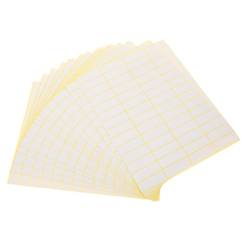 MAGICLULU 15 Blatt Preisschild Aufkleber Etikett leer Klebstoff Vinyl klebrig aufkleber zum beschriften Kleine Preisschilder Preisaufkleber weißer Aufkleber selbstklebendes Papier von MAGICLULU