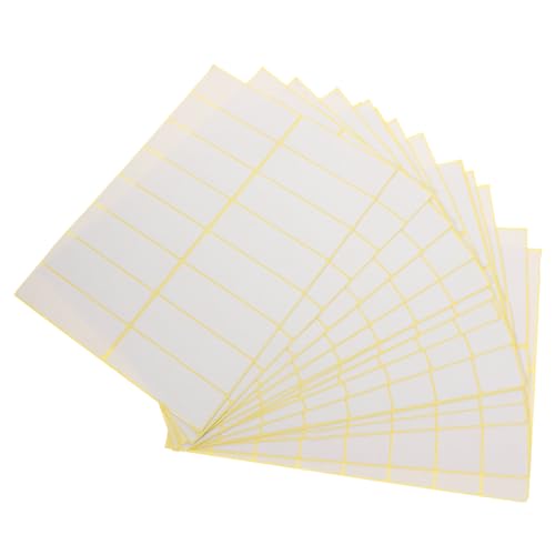MAGICLULU 15 Blatt Preisschild Aufkleber Schmucklos Etiketten Klebrig Druckbar Klein Schreibbar Büro Leere Aufkleber Zum Beschriften Preisaufkleber Weiß Selbstklebendes Papier von MAGICLULU