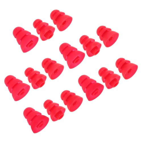 MAGICLULU 15 Stück Ohrstöpsel Groß Abdeckung Fit TIPP Für Schaum Kopfhörer Schlafen Ohrhörerteile Kleiner Ohrhöreraufsatz Ohrhörer-hülle Austausch Der Ohrhörer-aufsätze Kieselgel Rot von MAGICLULU
