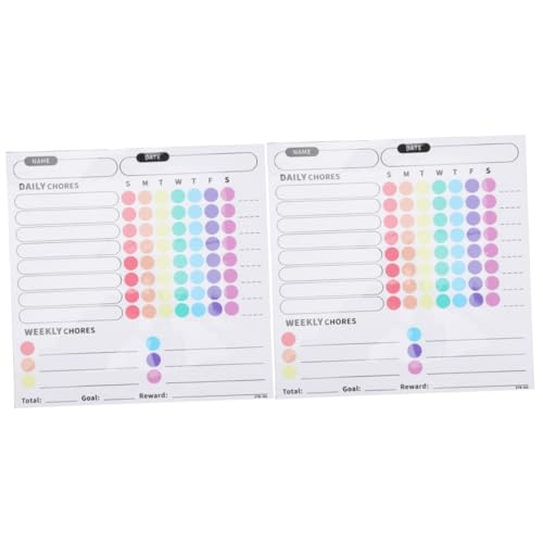 MAGICLULU 2 Blätter Magnetaufkleber Whiteboards Kühlschrank Kalender Schreibblöcke Magnetkalender Für Kühlschrank Nagelaufkleber Notizblock Listenerinnerung Magnetisch PVC Nachrichtenbeitrag von MAGICLULU