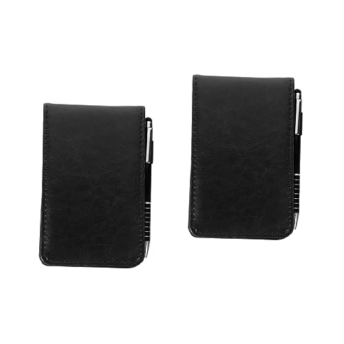 MAGICLULU 2 Sets Pu Leder Mini Notizblock Mini Notebook Tasche Größe Mit Stift Büro Business Planer von MAGICLULU