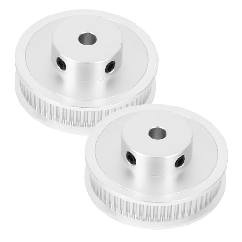 MAGICLULU 2 Stück 60 3D -Druckscheibe Riemenscheibe Teile Zähne Ersatz Maschine Zahnriemenrad 3d drucker zubehör Umlenkrolle Zubehör für 3D-Drucker Aluminiumlegierung Silber von MAGICLULU