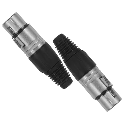 MAGICLULU 2 Stück Audio-Stecker Weiblich Buchse XLR-Stecker Mikrofonstecker Mikrofonkabelstecker Mikrofonstopfenanschluss Ersatz-Mikrofonanschluss Mikrofon Stecker Aluminiumlegierung von MAGICLULU