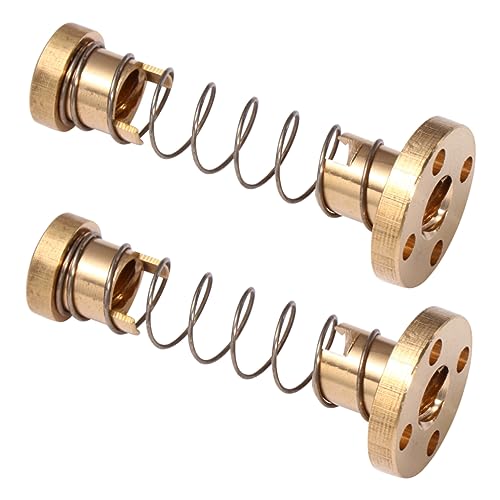 MAGICLULU 2 Stück Leitspindel und Mutter cnc fräsmaschine cnc fräse DIY Graviermaschine Zubehör goldnüsse Nüsse für 3D-Drucker Frühling T8 Anti-Backlash-Feder T8 Leitspindel Metall Golden von MAGICLULU