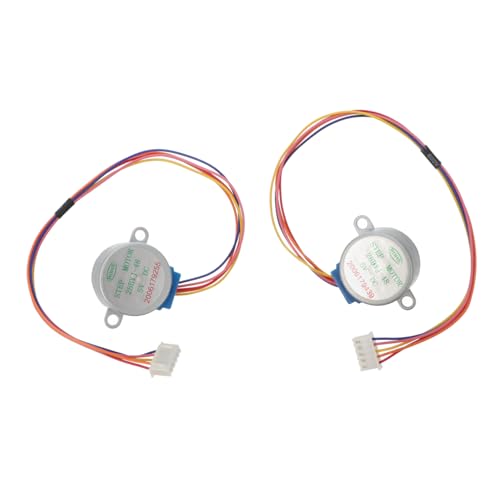 MAGICLULU 2 Stück Schrittmotor Mini Schrittmaschinenmotoren Getriebemotor Mit Hohem Drehmoment Druckerzubehör Zubehör Getriebemotor Kunststoff Silber von MAGICLULU