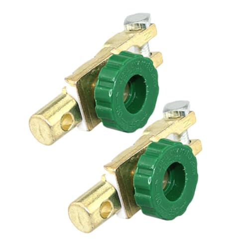 MAGICLULU 2 Stück Stromausfallschutzschalter Auto Batterie Cutoff Switch Isolator Batterietrennschalter Batterieklemme Abklemmen Ausschnittschalter Legierungsverkupferung Light Green von MAGICLULU