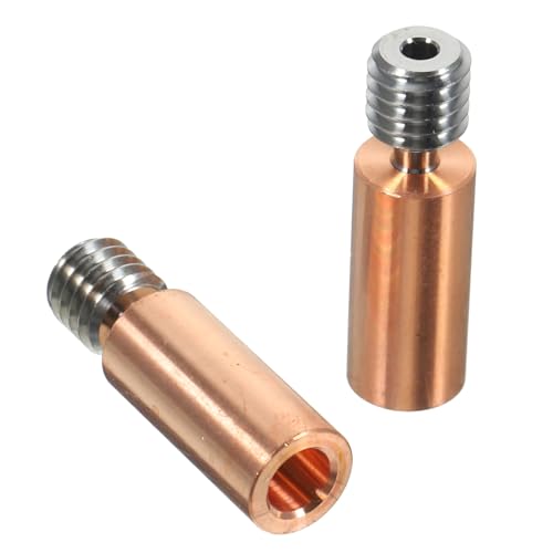 MAGICLULU 2 Stücke 3D Druck Zubehör Drucker Kehle Rohr Passt Wärme Pause Heatbreak Wärme Rohr Goldene Metall von MAGICLULU