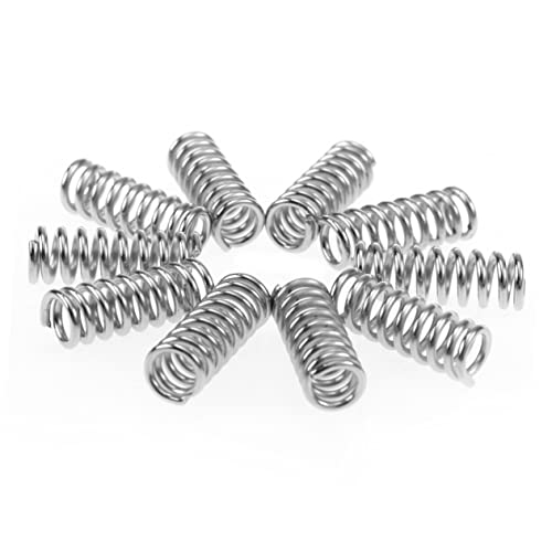 MAGICLULU 20 Stück Beheizte Bettdruckfeder Bauen Kompression Frühling Zugfeder Zubehör Für 3d-drucker Spannungsfeder Premium-druckfeder Silber von MAGICLULU