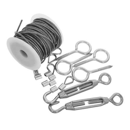 MAGICLULU 23 Stück Aufhängungssatz Decke Draht Kabelklemme Spannschloss Mit Haken Und Öse System Frühling Aufhängungszubehör Für Lichterketten Hochleistungs-hakenspannschloss Silver Plastik MAGICLULU 23 Stück Aufhängungssatz Decke Draht Kabelklemme Spannschloss Mit Haken Und Öse System Frühling Aufhängungszubehör Für Lichterketten Hochleistungs-hakenspannschloss Silver Plastik von MAGICLULU