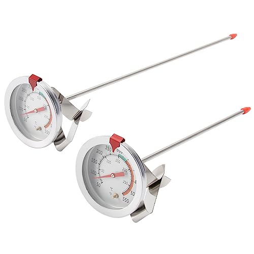 MAGICLULU 2Stücke Friteusenthermometer Mit Clip Präzise Temperaturmessung Bis Küchenthermometer Für Fleisch Grill Frittieren Langlebig Einfach von MAGICLULU