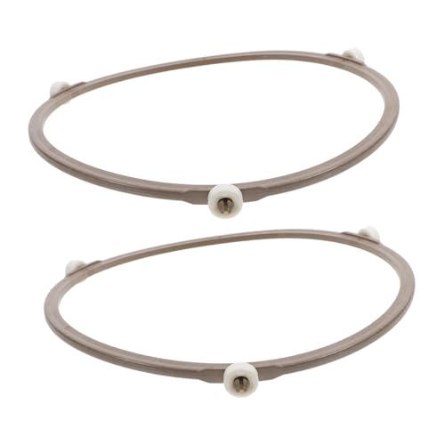 MAGICLULU 2er-pack Drehteller Für Mikrowellen Weißer Kunststoff Drehbare Rollenhalterung Für Den Ofen Spezielles Tablett Für Die Mikrowelle Einfach Auszutauschende Halterung von MAGICLULU