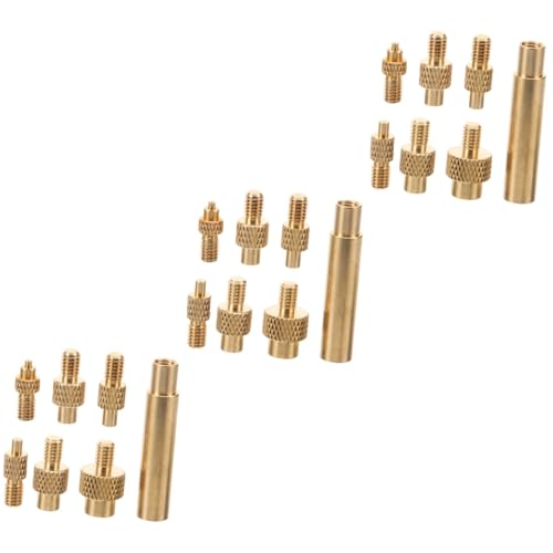 MAGICLULU 3 Sätze Satz Mutterdruckkopf Faden Einsätze Mit Gewinde Nuss Werkzeug 3d-druck-gewindeeinsatz Gewinde Rändelmuttern Wärmeeinbettungsmutter-lötspitze Einbettungsmuttern Golden von MAGICLULU