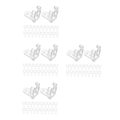 MAGICLULU 4 Sätze Lichtstreifenclip Outdoor -lichter Montage -klammerclip Seilleuchten Drinnen Clips Für Weihnachtsbeleuchtung Led-lichtclips Plastik Transparent 50 Stück * 4 von MAGICLULU