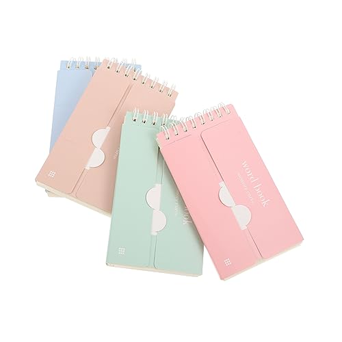 MAGICLULU Dauerhafte Papier Memo Pads 4pcs Tragbare Notizblöcke Gebunden Design Leere Alphabet Karten Notebook von MAGICLULU