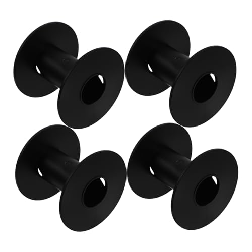 MAGICLULU 4 Stück Rollen Scheibe Spulen Draht Kabel Lagerung Wind Leer Ersatz Kunststoffspule Plastik Black von MAGICLULU