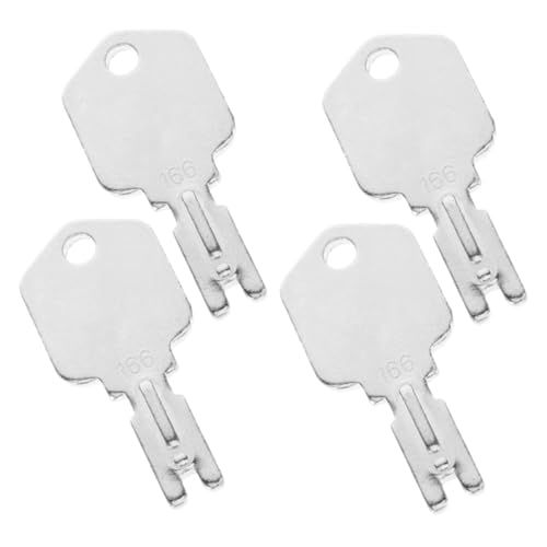 MAGICLULU 4 Teiliges Set Gabelstaplerschlüssel Schwere Zündung Ersatz Für Gabelstapler Kompatible Gabelstapler Kleine Starter Bau Gabelstapler Zubehör Eisen Silber von MAGICLULU