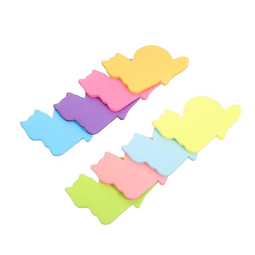 MAGICLULU 48 Stk Haftnotiz Klebeetikett Aufkleber Selbstklebende Notizen Regenbogen Notizblock Katzen Notizen Klebriges Pastell Kawaii Notizen Karikatur Tier Papier Büro Lebensmittel Tasche von MAGICLULU